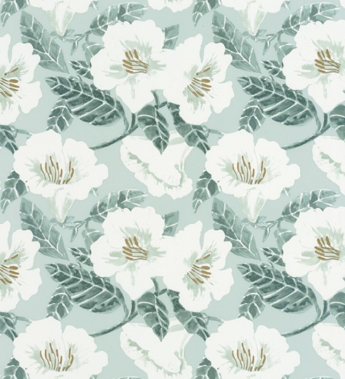 Papel pintado flores grandes y hojas - Kaisu Flowers 127094