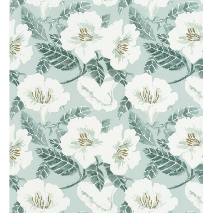 Papel pintado flores grandes y hojas - Kaisu Flowers 127094