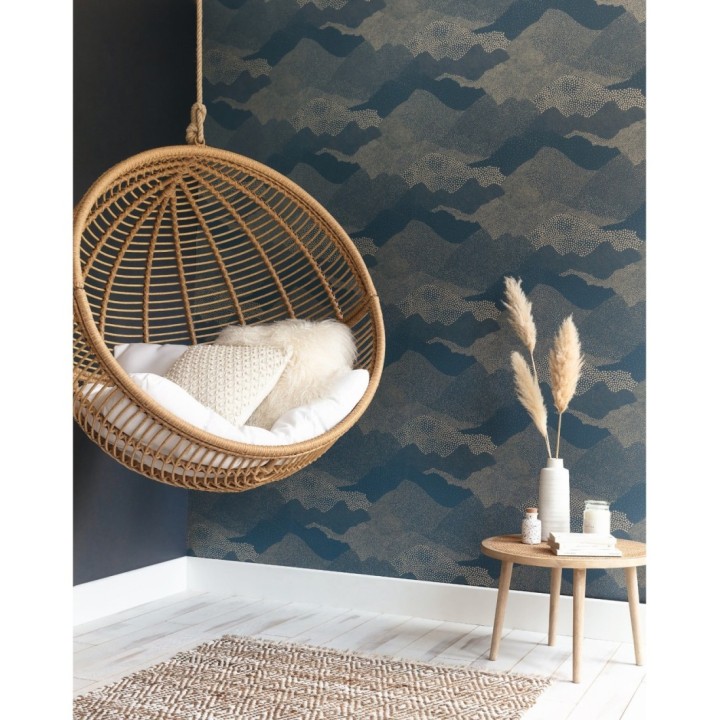 Papel pintado nubes con técnica de puntillismo - Mayko 127103