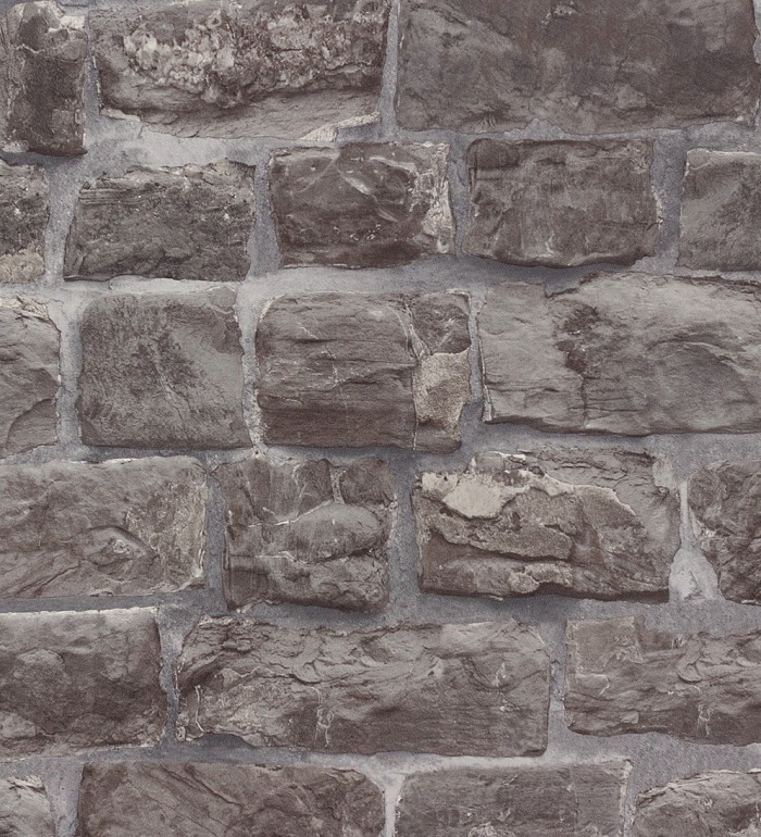 Papel pintado de piedra rústica gris - Miller Street 127120