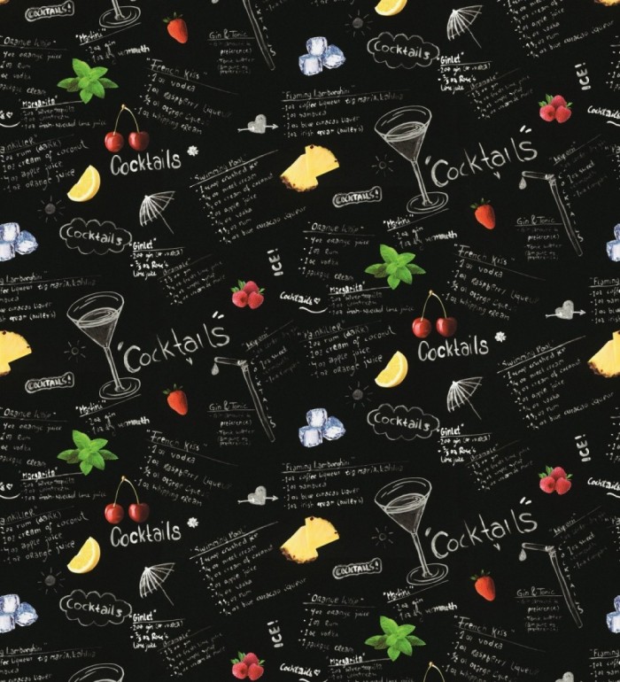 Papel pintado pizarra de cocktails - Happy Hour 127124