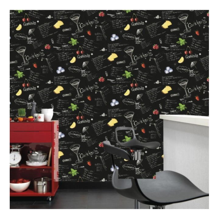 Papel pintado pizarra de cocktails - Happy Hour 127124