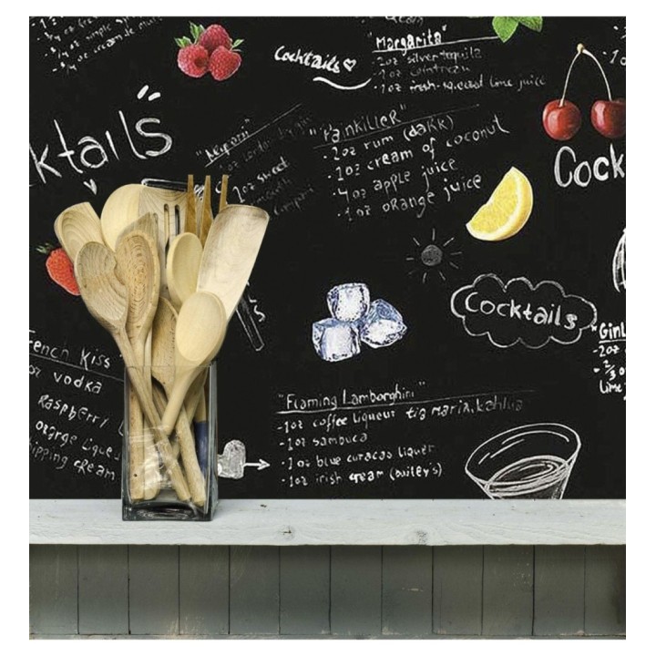 Papel pintado pizarra de cocktails - Happy Hour 127124