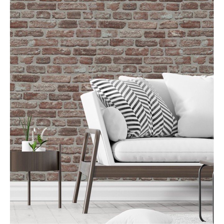 Papel pintado muro de ladrillo desgastado - Parker Street 127130
