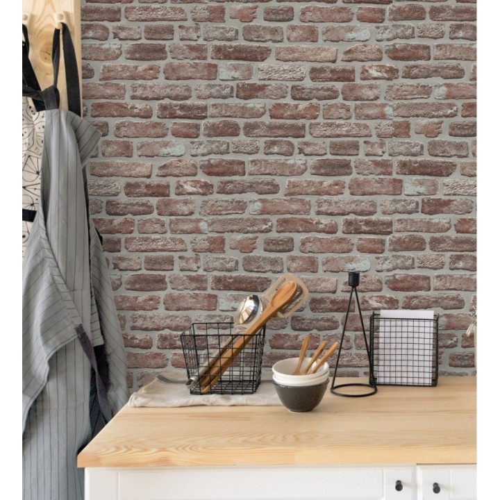 Papel pintado muro de ladrillo desgastado - Parker Street 127130