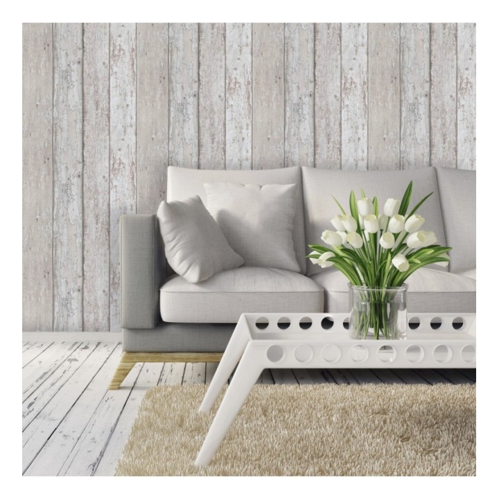 Papel pintado listones de madera desgastada - Porto Allegro 127132