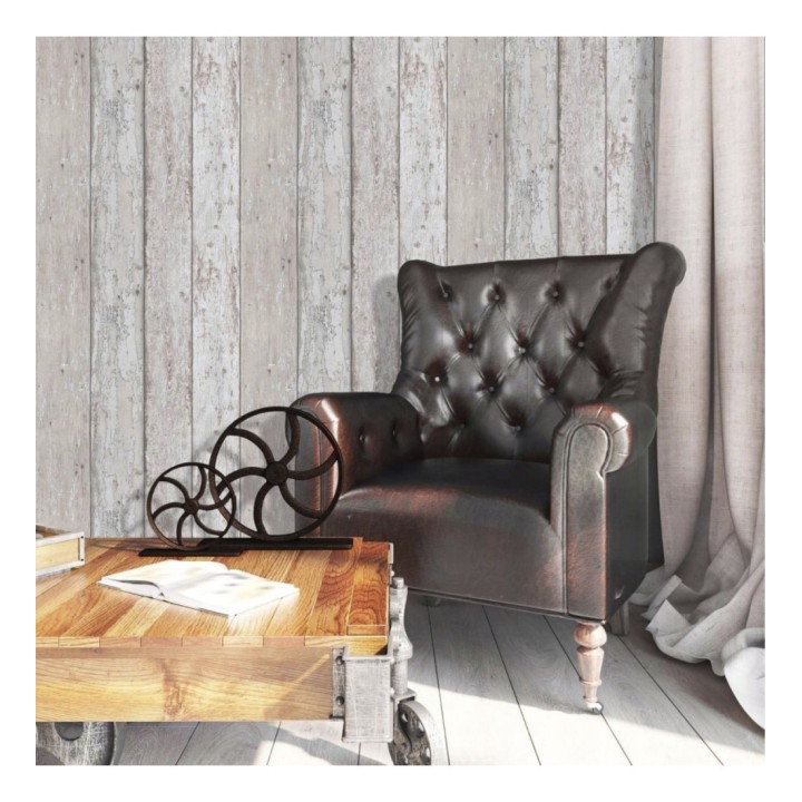 Papel pintado listones de madera desgastada - Porto Allegro 127132