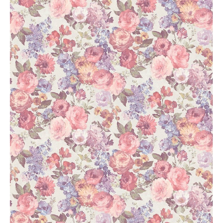 Papel pintado flores estilo vintage romántico - Diana Flowers 127134