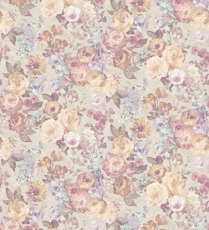 Papel pintado flores estilo vintage romántico - Diana Flowers 127135