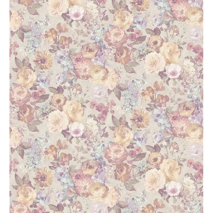 Papel pintado flores estilo vintage romántico - Diana Flowers 127135