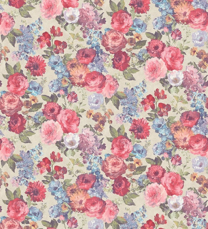 Papel pintado flores estilo vintage romántico - Diana Flowers 127136