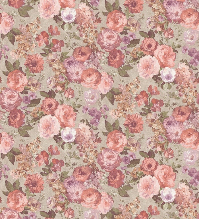Papel pintado flores estilo vintage romántico - Diana Flowers 127137