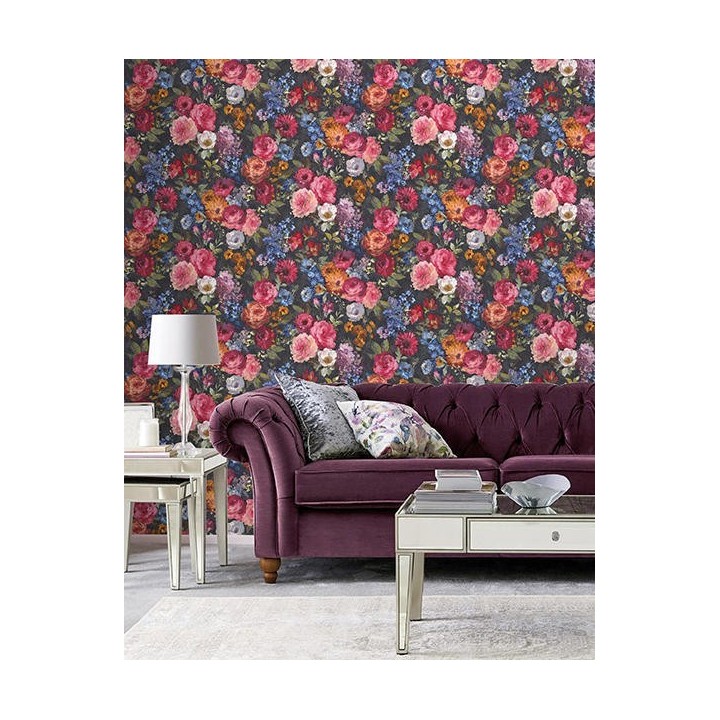 Papel pintado flores estilo vintage romántico - Diana Flowers 127138