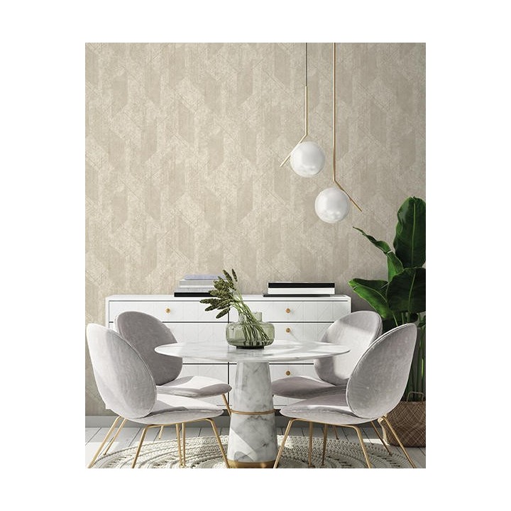 Papel pintado geométrico efecto 3D - Zircoon 127147