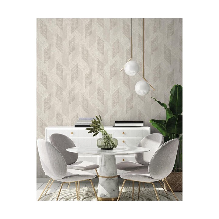 Papel pintado geométrico efecto 3D - Zircoon 127150