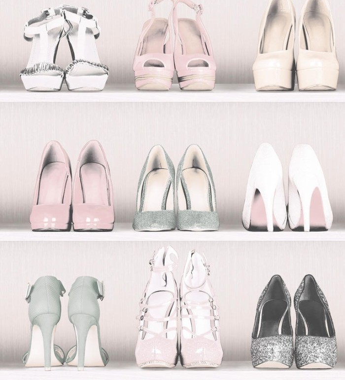 Papel pintado estantería con zapatos de tacón - Julia Shoes 127155