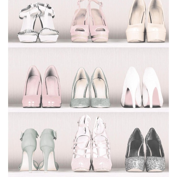 Papel pintado estantería con zapatos de tacón - Julia Shoes 127155