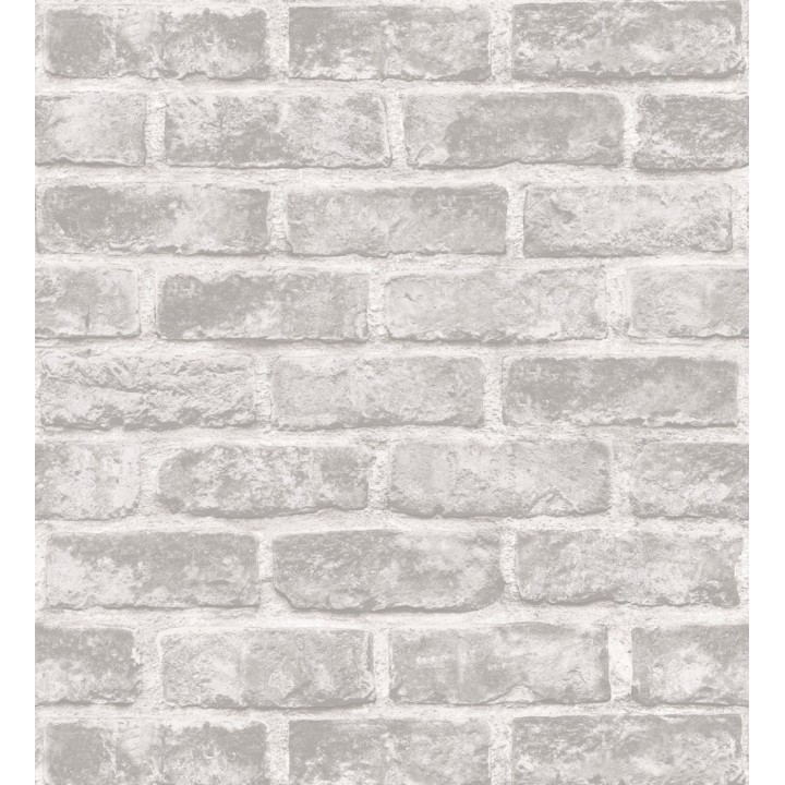 Papel pintado muro de ladrillo gris claro - Carter Street 127162
