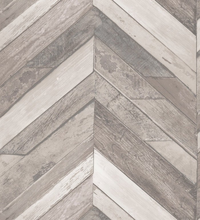 Papel pintado listones de madera formando espigas - Porto Limas 127176