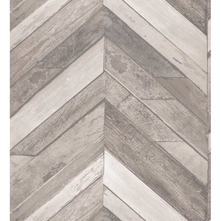 Papel pintado listones de madera formando espigas - Porto Limas 127176