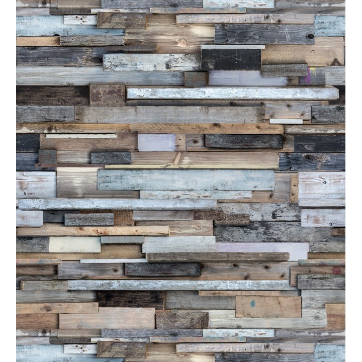Papel pintado superposición de listones de madera desigual - Porto Acosta 127186