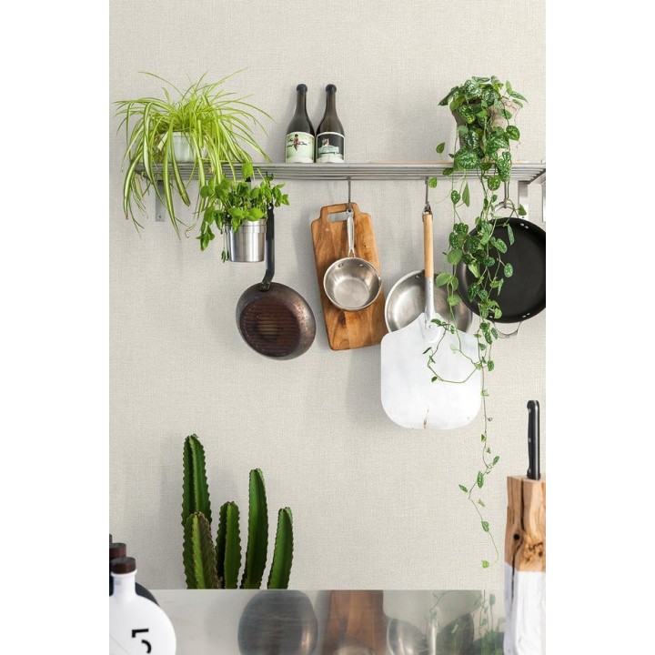 Papel pintado liso texturizado beige - Wells Texture 127198