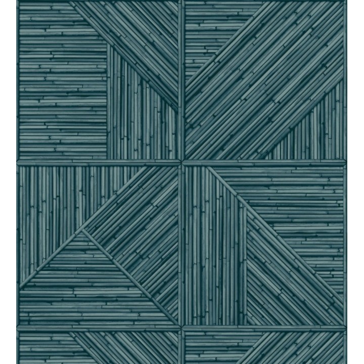 Papel pintado geométrico de cañas de bambú  - Tamarindo Hemp 127214