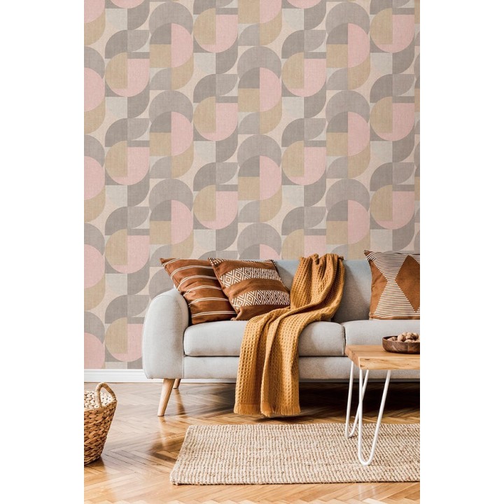 Papel pintado figuras grandes geométricas - Kinzie 127218
