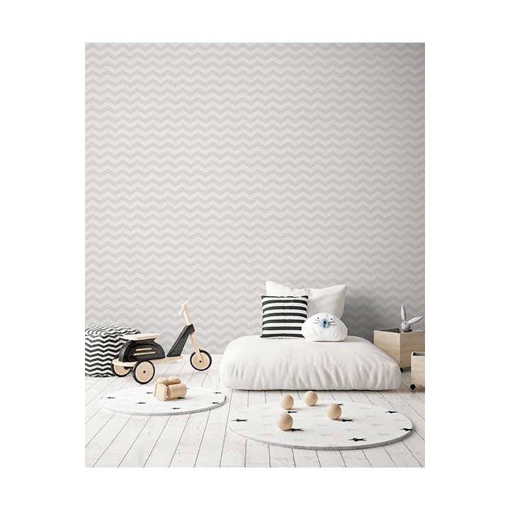 Papel pintado rayas en zig zag - Zigger 127250