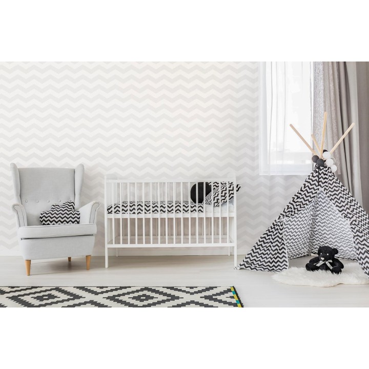 Papel pintado rayas en zig zag - Zigger 127250