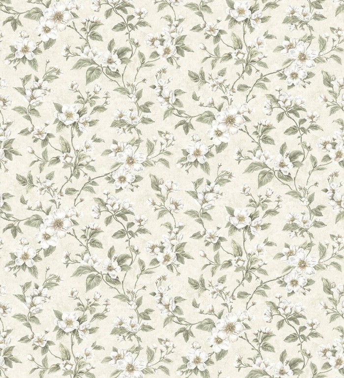 Papel pintado flores pequeñas estilo romántico - Yves Garden 127264