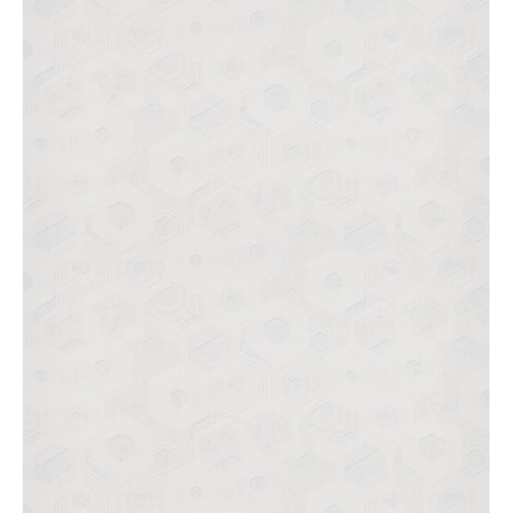 Papel pintado geométrico hexágonos tonos claros - Colop 127285
