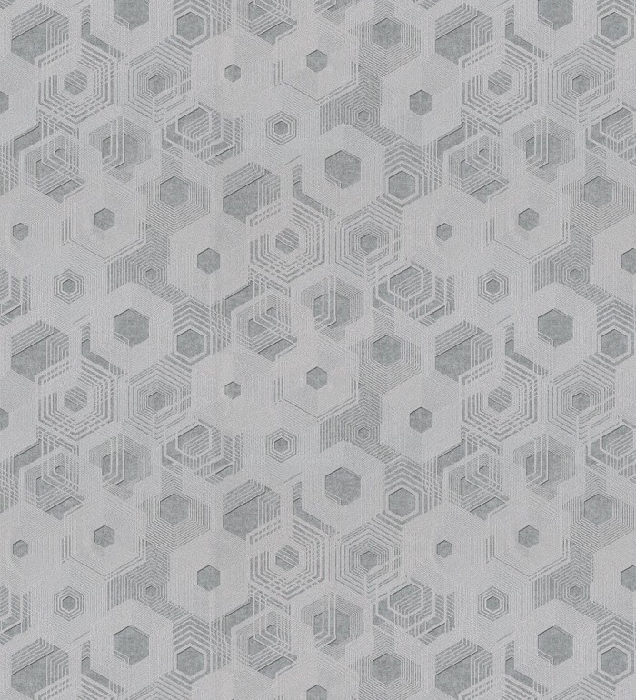 Papel pintado geométrico hexágonos tonos claros - Colop 127288