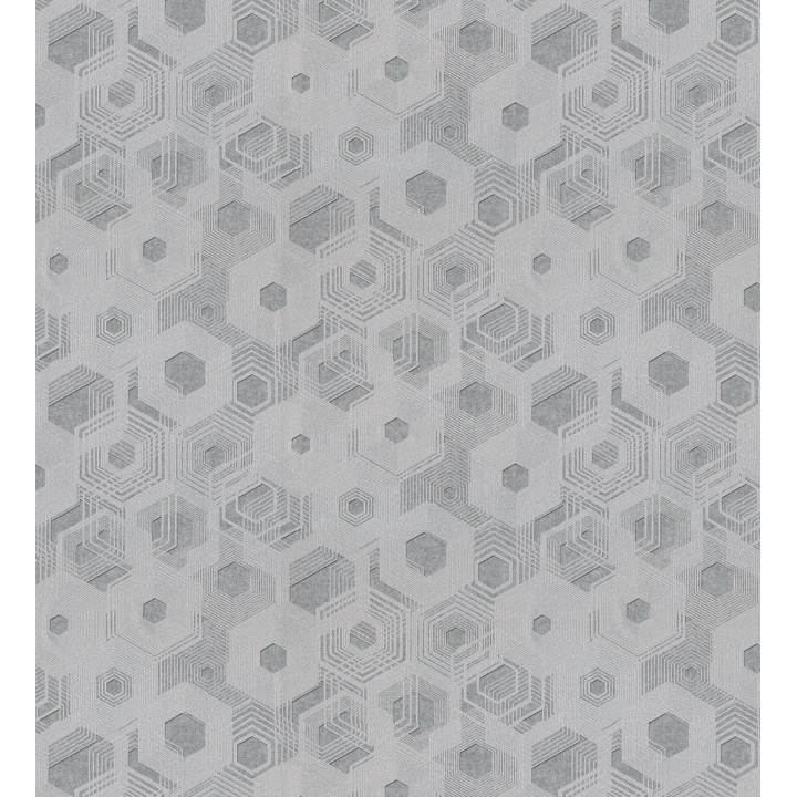 Papel pintado geométrico hexágonos tonos claros - Colop 127288
