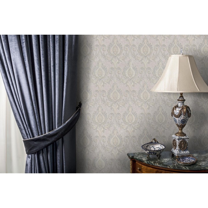 Papel pintado damasco ornamental clásico - Alessio Damask 127292