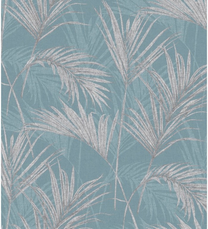 Papel pintado hojas tropicales azul - Borneo Nature 127311