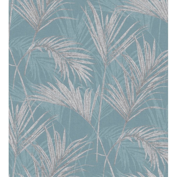 Papel pintado hojas tropicales azul - Borneo Nature 127311