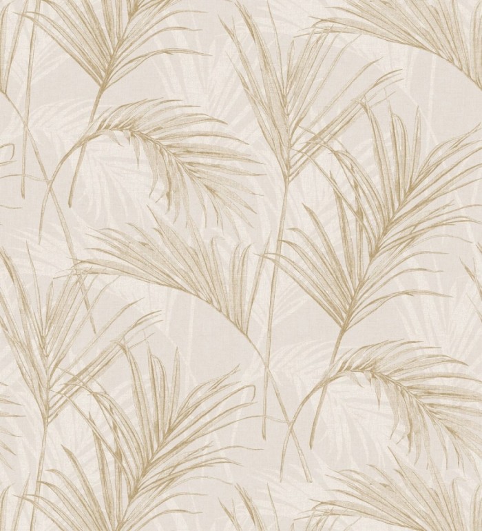 Papel pintado hojas tropicales beige - Borneo Nature 127312