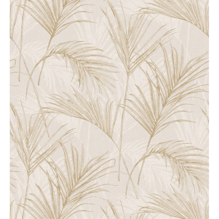 Papel pintado hojas tropicales beige - Borneo Nature 127312