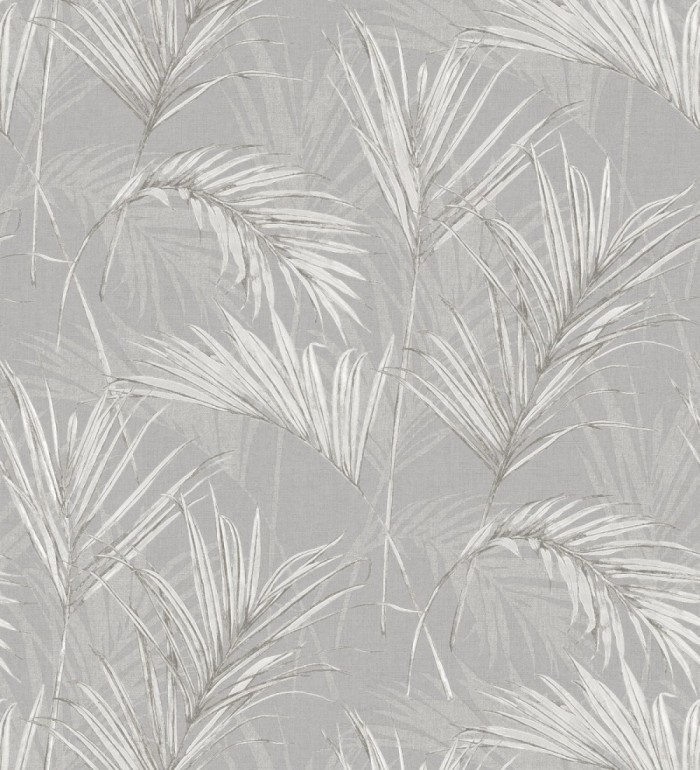 Papel pintado hojas tropicales gris - Borneo Nature 127313