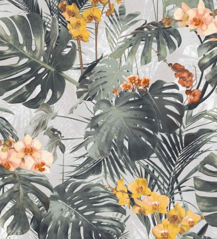 Papel pintado hojas de montsera estilo tropical - Pacific Jungle 127314