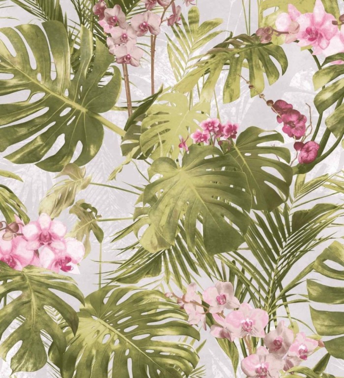 Papel pintado hojas de montsera estilo tropical - Pacific Jungle 127315
