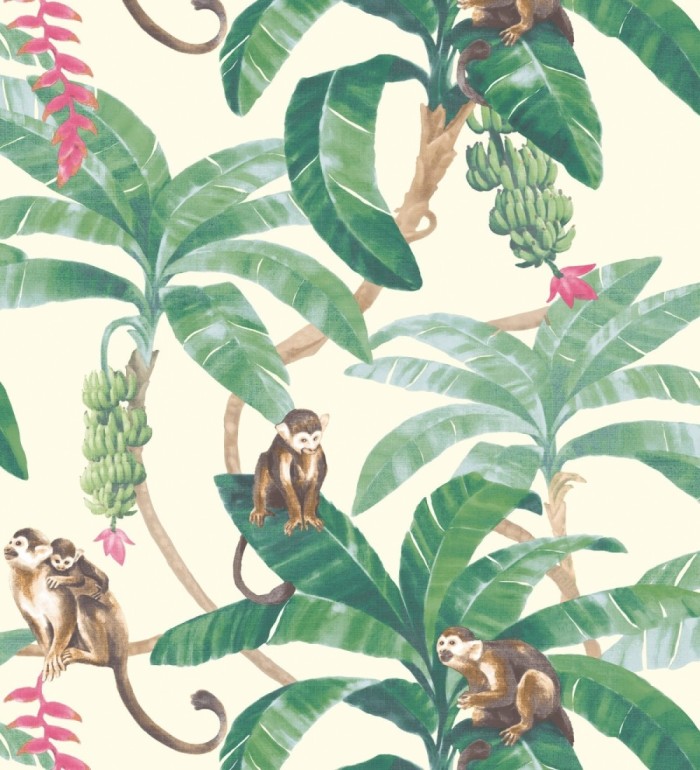 Papel pintado de monos en plataneras - Monkey Palms 127324