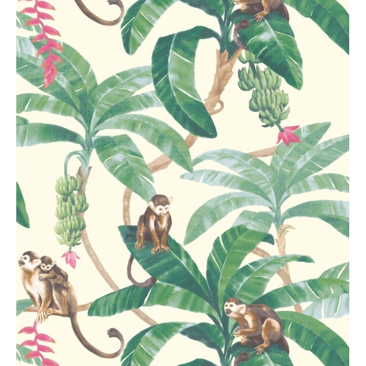Papel pintado de monos en plataneras - Monkey Palms 127324