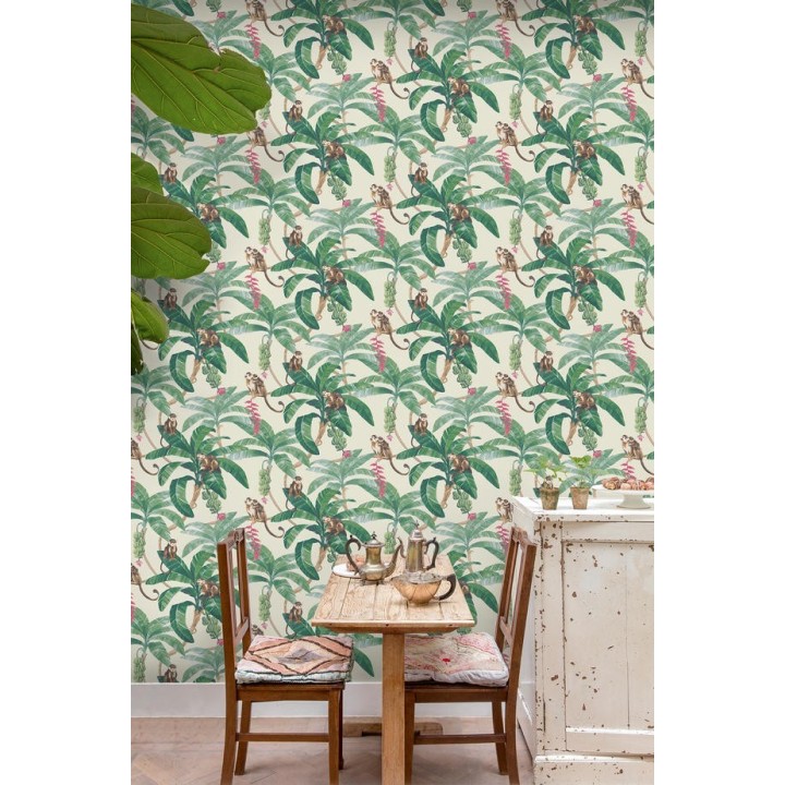 Papel pintado de monos en plataneras - Monkey Palms 127324