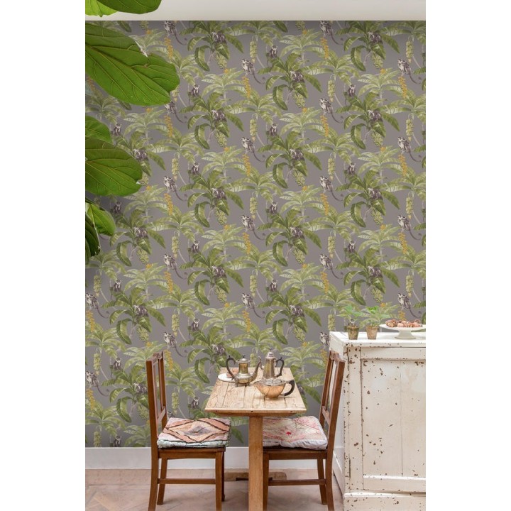 Papel pintado de monos en plataneras - Monkey Palms 127325