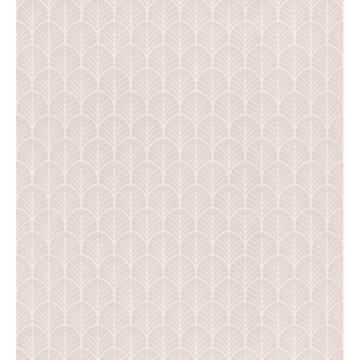 Papel pintado de hojas pequeñas geométricas beige  - Melliber 127339