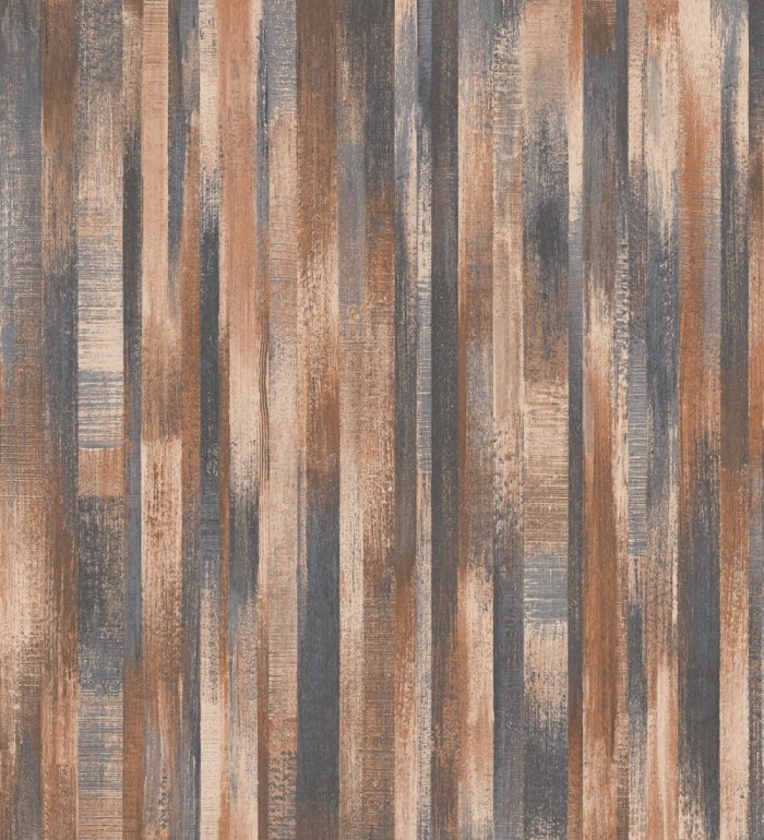 Papel pintado panel de madera tonos marrones y grises - Kingston Wood 127368