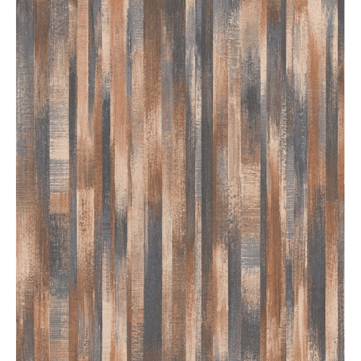 Papel pintado panel de madera tonos marrones y grises - Kingston Wood 127368