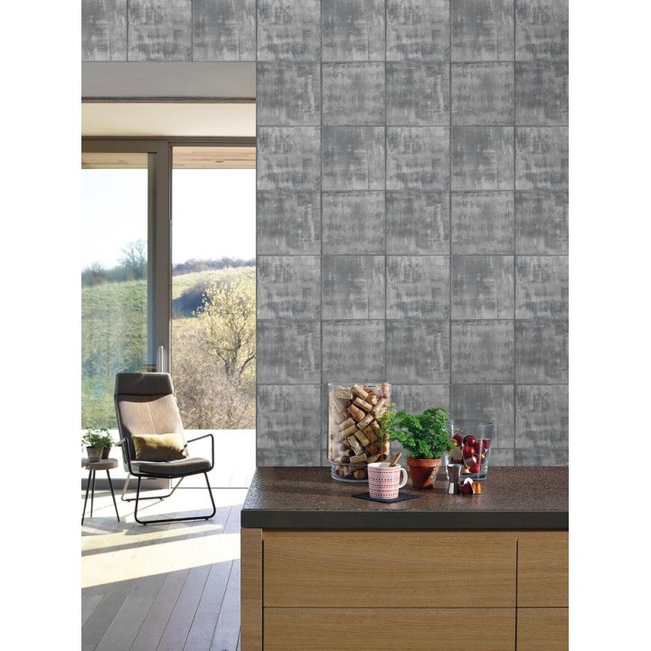 Papel pintado cuadros de chapa metálica - Hilton Factory 127372